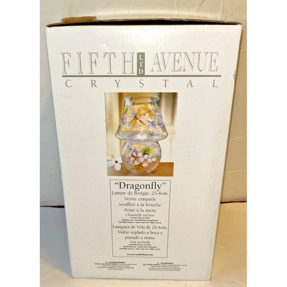 Fifth Avenue LTD Crystal Candle‎ Lamp Dragonfly 10